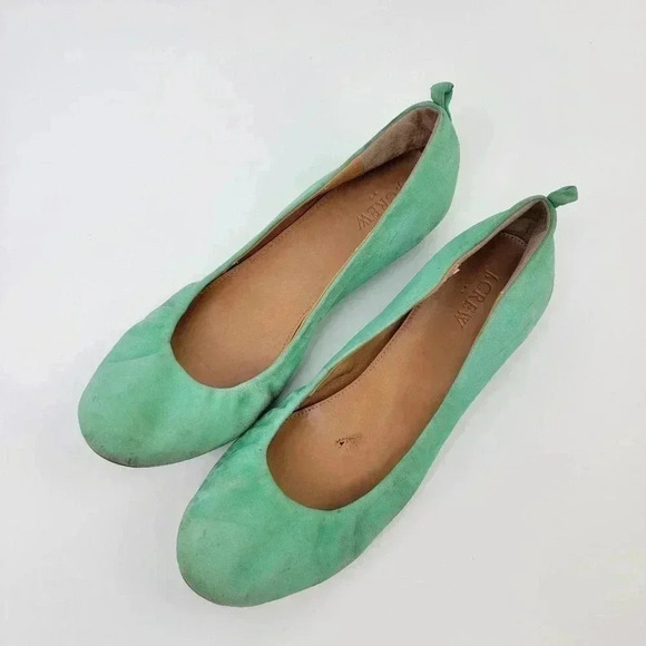 J. Crew Cece Green Suede Ballet Flats - 9.5 - Picture 1 of 10